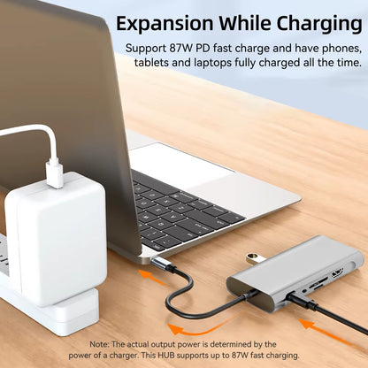 USB C HUB 4K 30Hz Type C to Hdmi-Compatible USB 3.0 Adapter 11 in 1 Type C HUB Dock PD 87W USB C Splitter for Macbook Pro Air